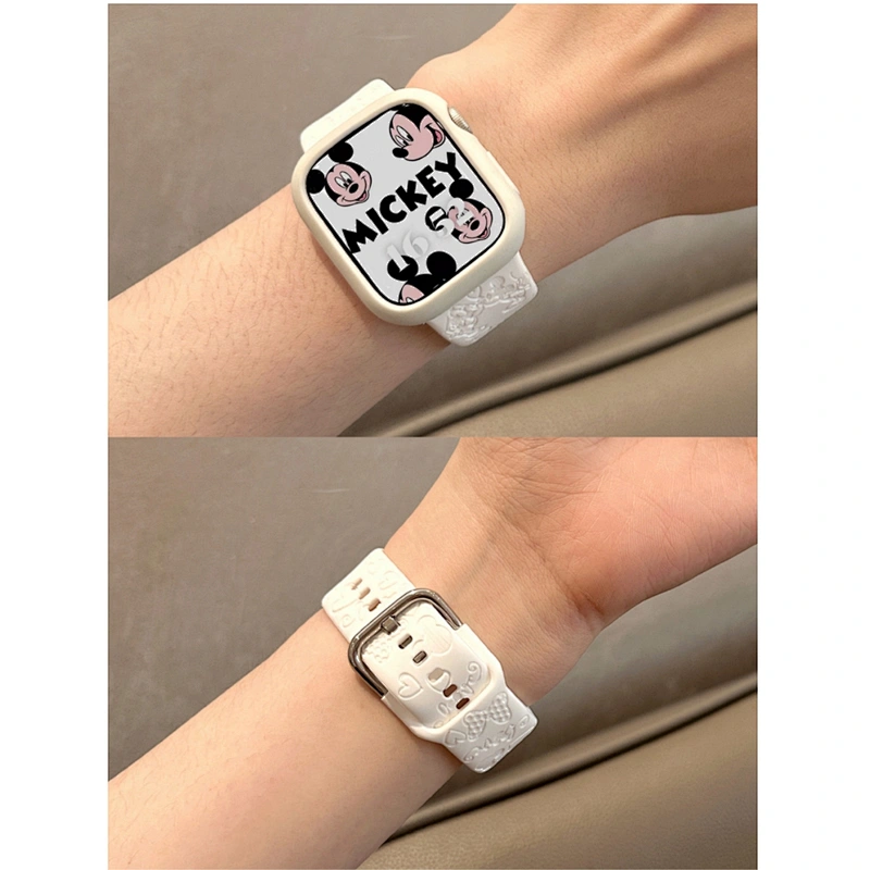 Creative New engraved silicone strap for Apple Watch Monochrome iwatch strap