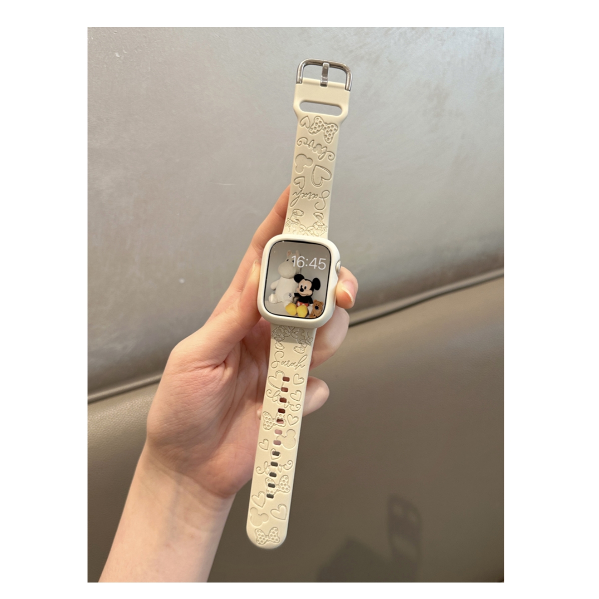 Creative New engraved silicone strap for Apple Watch Monochrome iwatch strap